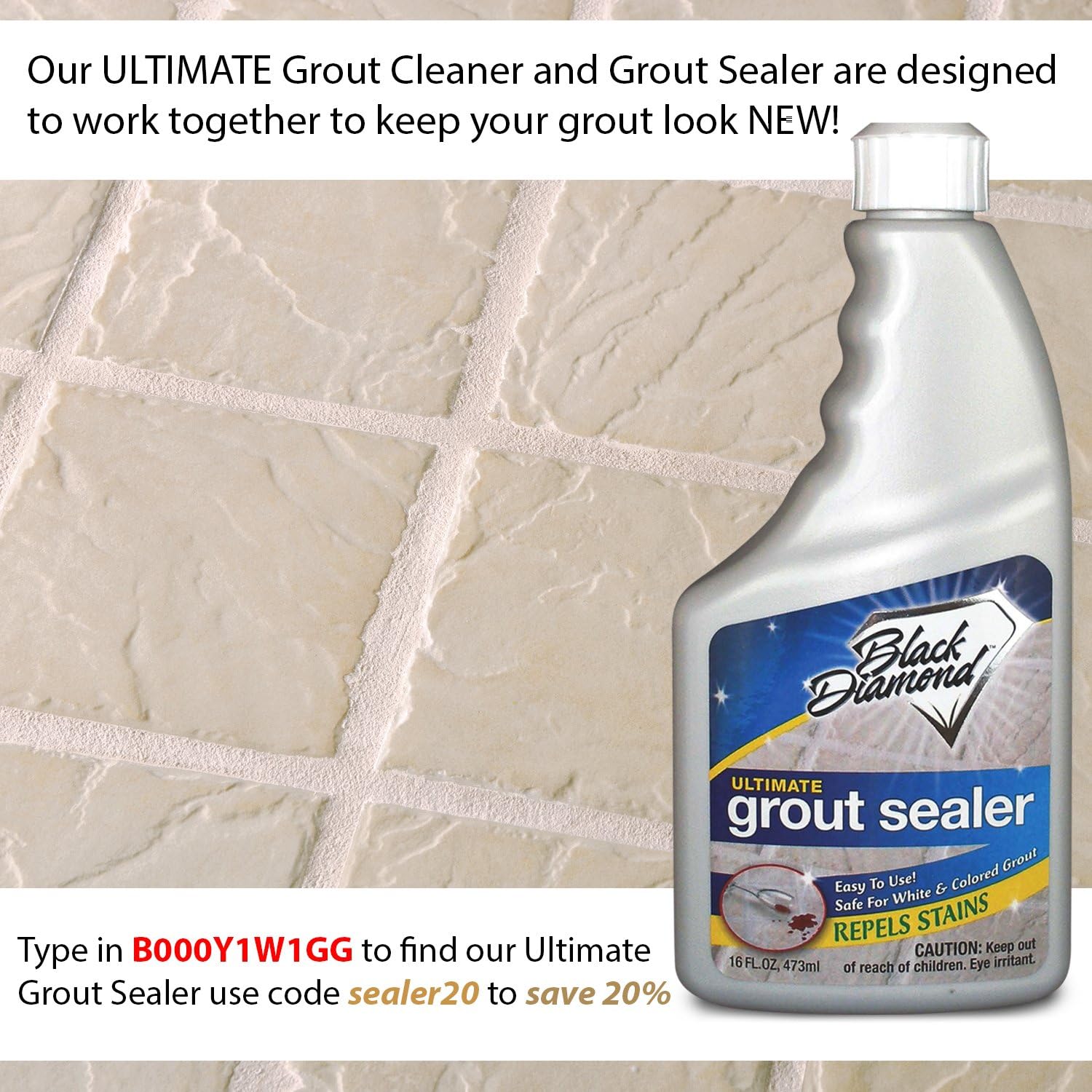 Ultimate Grout Cleaner: Best Cleaner for Tile, Ceramic, Porcelain, Marble Acid-Free Safe Deep Cleaner & Stain Remover for Even The Dirtiest Grout. (1-Quart) - Tile Cleaners - 