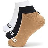 BOSS mens 3-pack Logo Design Solid Color Ankle Socks