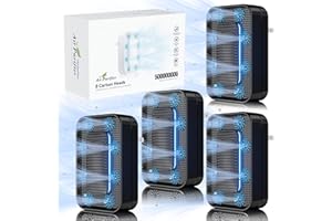 REPBLER Air Ionizers for Home (4 Pack), Upgraded Plug In Air Purifier, Negative ion purifier, Air Freshener For Bedroom, Kitchen, Office, Dust, Smoke Smell (Brown)