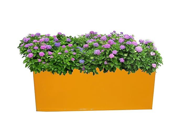 First Smart Deal Table Top Rectangular Box Planter Plain - Yellow