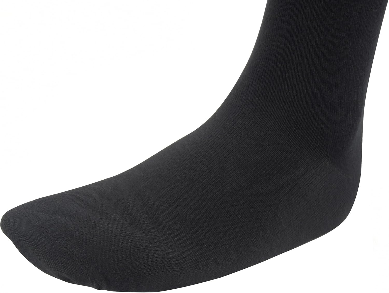 Yomandamor Mens Bamboo Diabetic Over The Calf Socks,4 Pack Size 10-13(B): Clothing