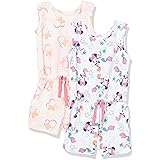 Spotted Zebra Disney | Marvel | Star Wars | Frozen | Princess Girls and Toddlers' Knit Sleeveless Rompers, Pack of 2
