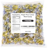 Sugar Free Lemon Drops, Sugar Free Candy, 1 Lb Bag | Lemon Hard Candy Individually Wrapped, Office Candy
