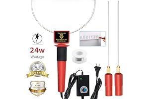 GURITTA Hot Knife Styrofoam Cutter (Red-24W), Hot Wire Foam Cutting Kit, Electric Carving Tool Transformer Adaptor