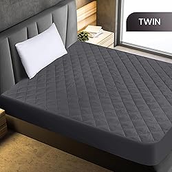 Utopia Bedding Quilted Fitted Mattress Pad, Twin