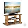 Relaxdays-Mueble-TV-Ruedas-con-2-Compartimentos-Mesa-Television-45-x-80-x-40-cm-Marron