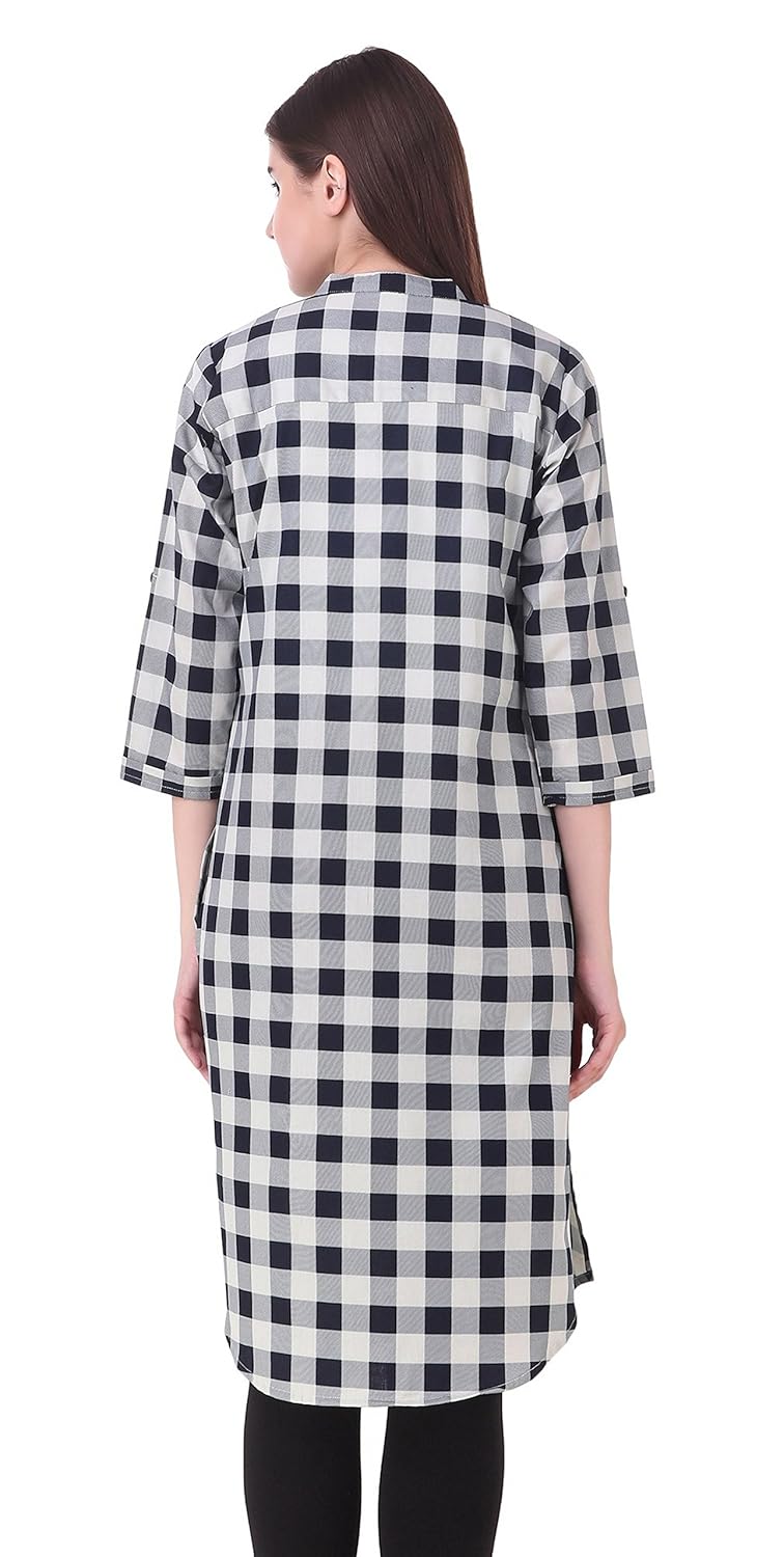 nxtskin cotton printed straight women kurti