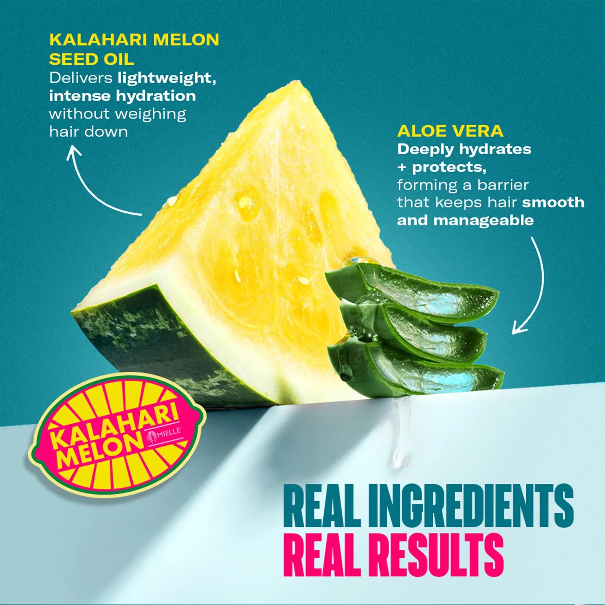Mielle Weightless Hair Oil - Kalahari Melon & Aloe Vera Deep Hydration Hair Treatment for Dry, Curly and Textured Hair - Lightweight, Non-Greasy Formula for Long-Lasting Hydration (4 fl oz)
