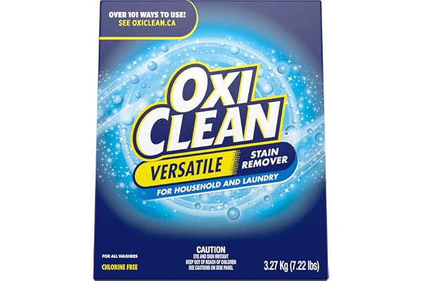 OxiClean Versatile Stain Remover Powder for Household, Laundry, Carpet, and Upholstery - Colour Safe, Chlorine Bleach Free, 3