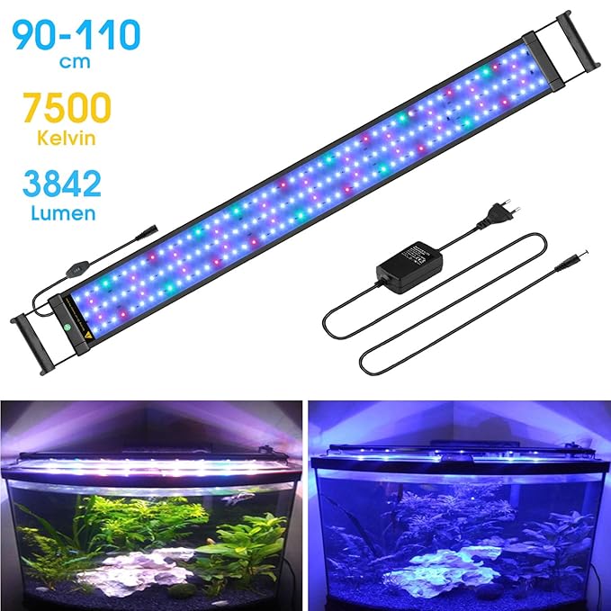 BELLALICHT Aquarium LED Beleuchtung Aquariumbeleuchtung Weiß Blau Rot Grün