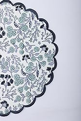 Ridhi Bo-ho Round Place Mat Double Layer Floral