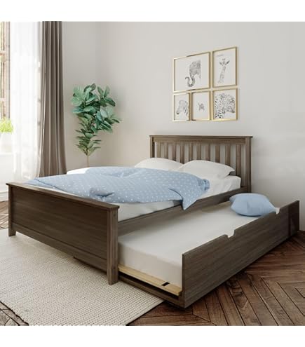 Amazon.com: Max & Lily Full Size Bed Frame with Slatted Headboard