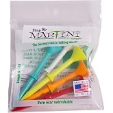 Martini Golf Tees DMT007 Durable Plastic Step-UP Tees (5 Pack), Assorted Colors, 3.25"