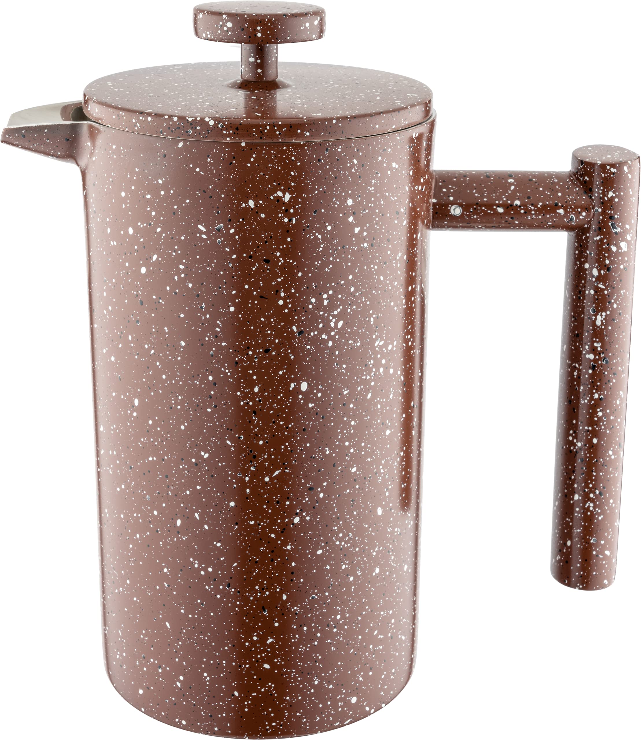 Café Olé CFD Granite Cafetière, 18/10 stainless steel double wall body and mesh filter, Red Granite effect finish, 350ml (3 espresso cups or 1 mug) — image 1