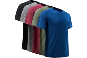 BALENNZ Workout Shirts for Men, Moisture Wicking Quick Dry Active Athletic Men's Gym Performance T Shirts
