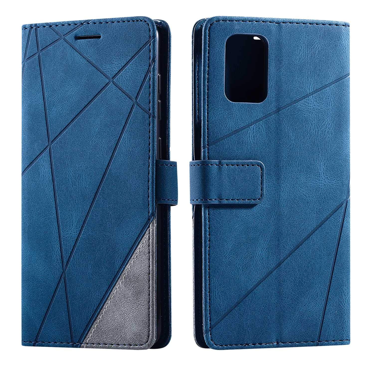 SONWO PU Leather Wallet Case with Magnetic Closure and Flip for Samsung Galaxy A71, Blue