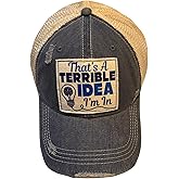 Popfizzy Funny Trucker Hats for Women and Men, Adult Humor Caps, Birthday Gifts for Men and Women, Distressed Baseball Cap