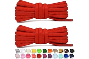 Stepace [2 Pairs Half Round Shoe Laces for Sneakers 76cm - 182cm Length 22 Color Shoelaces