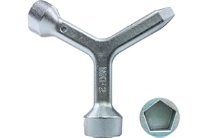 IGIUA MKF2 Meter Curb Box Key triangle curb box wrench electric box key,for Opens meter pit lids and meter box lids and curb box