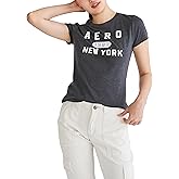 Aeropostale Women's Aero Short Sleeve Graphic Tee- Block