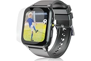 Goodatech 1.69'' Smart Watch for Kids 4-12 Years Boys Girls, 26 Puzzle Games,HD Camera,Video Music Player,Pedometer,Flashlight,Alarm Clock,Learn Card,Audio Book,Smartwatch for Children Gifts (Black)