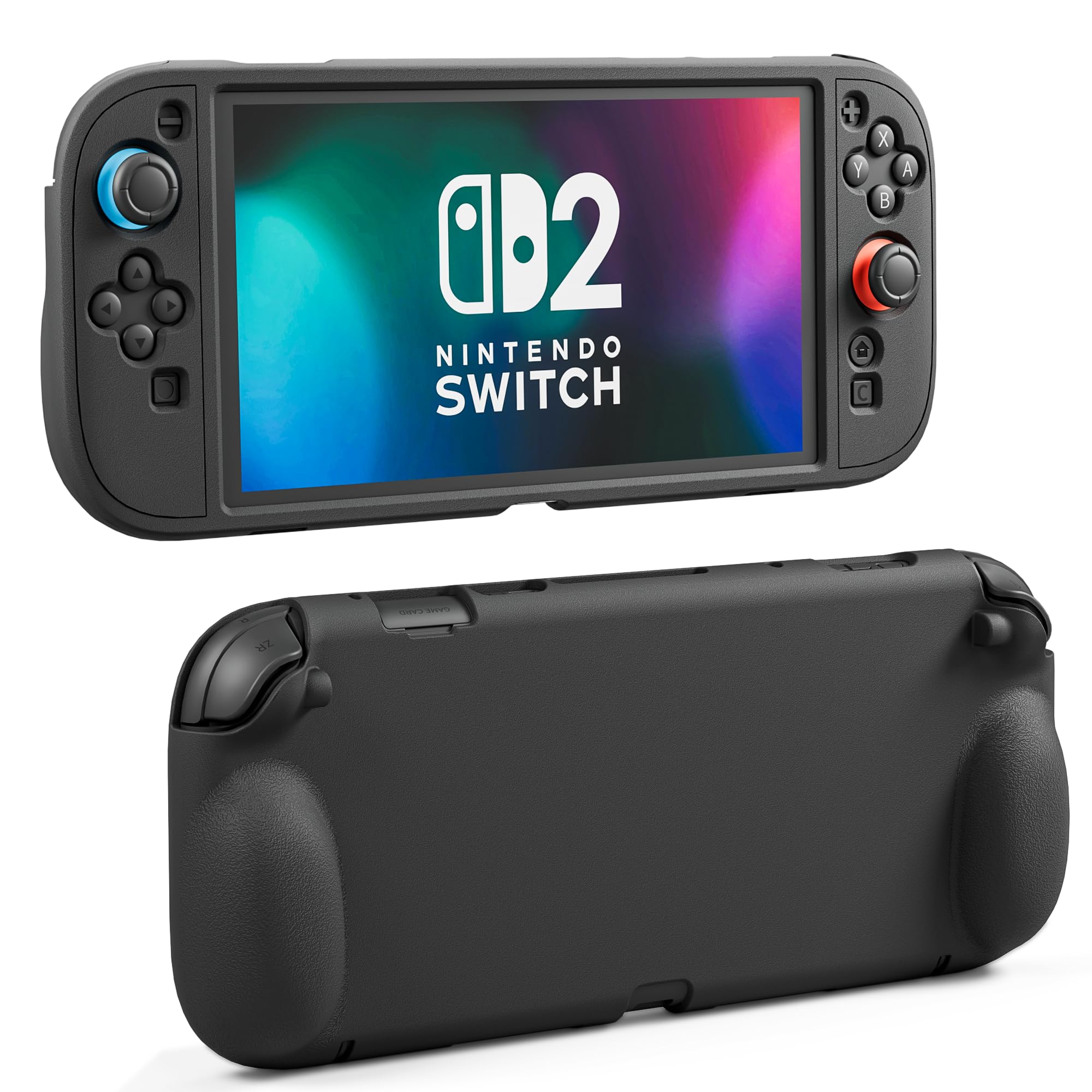 FANPL Silicone Case for Nintendo Switch 2, Soft Full Protective Cover for Switch 2 and Joycon Controlle, Comfortable Ergonomic Grip Design & Easy Installation -Thickened Version