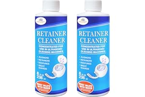 Ultrasonic Retainer Cleaner Solution for Ultrasonic Retainer Cleaner Machines - Remove Odors, Discoloration and Stain on Reta