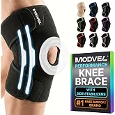 Modvel Knee Brace with Side Stabilizers &amp; Patella Gel Pads for Pain Relief and Joint Support Breathable, Non-Slip Compression Sleeve for Men &amp; Women, Arthritis, Meniscus, ACL Recovery