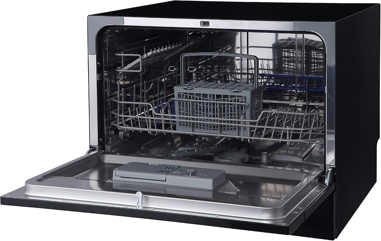 Russell Hobbs RHTTDW6B Compact Table Top Dishwasher with 6 programmes, 6 place settings, Eco