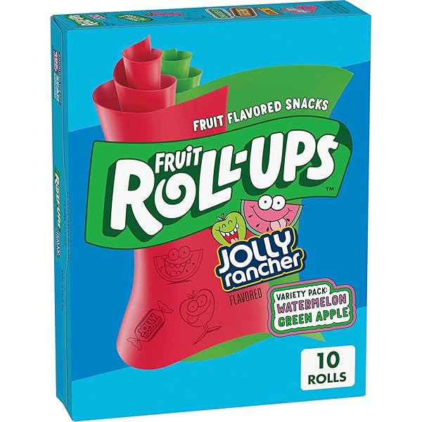 FRUIT ROLL-UPS FRUIT FLAVORED SNACKS, JOLLY RANCHER, VARIETY PACK, 10 CT