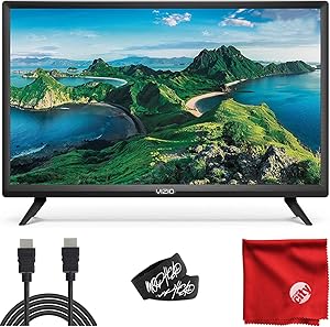 VIZIO D-Series 24-Inch Class 720p HD LED Smart TV (D24H-G9) with Built-in HDMI, USB, SmartCast, Voice Control Bundle with Circuit City 6-Feet High Definition HDMI Cable and Accessories