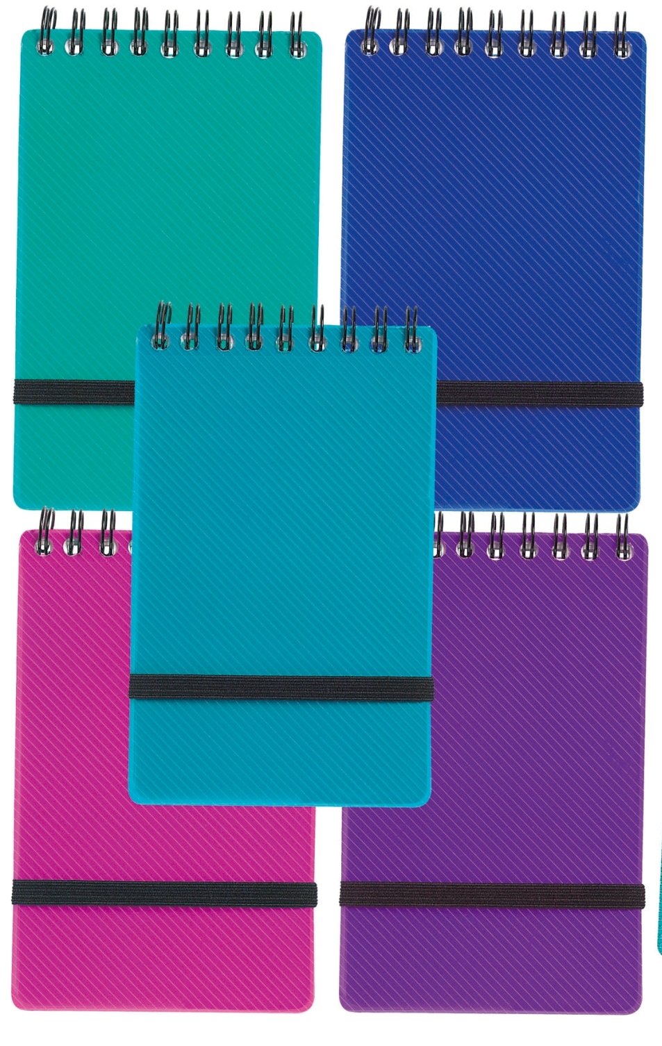 Snopake 127 x 76 mm NoteGuard Hardback Notebook – Electra Assorted [Pack of 5] Ref: 14324