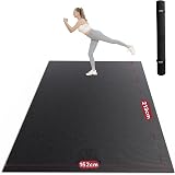 HAPBEAR Large Yoga Mat 7x5 ft 8mm Non-Slip Extra Cushioning