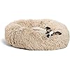 Best Friends by Sheri The Original Calming Donut Cat and Dog Bed in Shag Fur, Machine Washable, High Bolster, Multiple Sizes