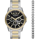 A|X Armani Exchange Chronograph Dress Watch for Men with Stainless Steel, Silicone or Leather Band