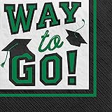 "Way To Go!" Green Beverage Napkins