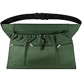 Gardening Apron, Garden Aprons with Pockets & Drawstring Bag, Waterproof 600D Fruit Storage Harvest Picking Apron Pouch for Women & Men