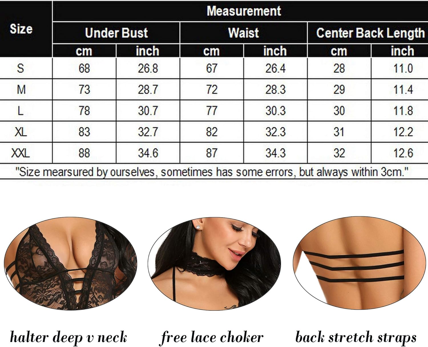 Avidlove Women Babydoll Lingerie Lace Chemise Halter Nightwear Teddy Dress at  Women’s Clothing store