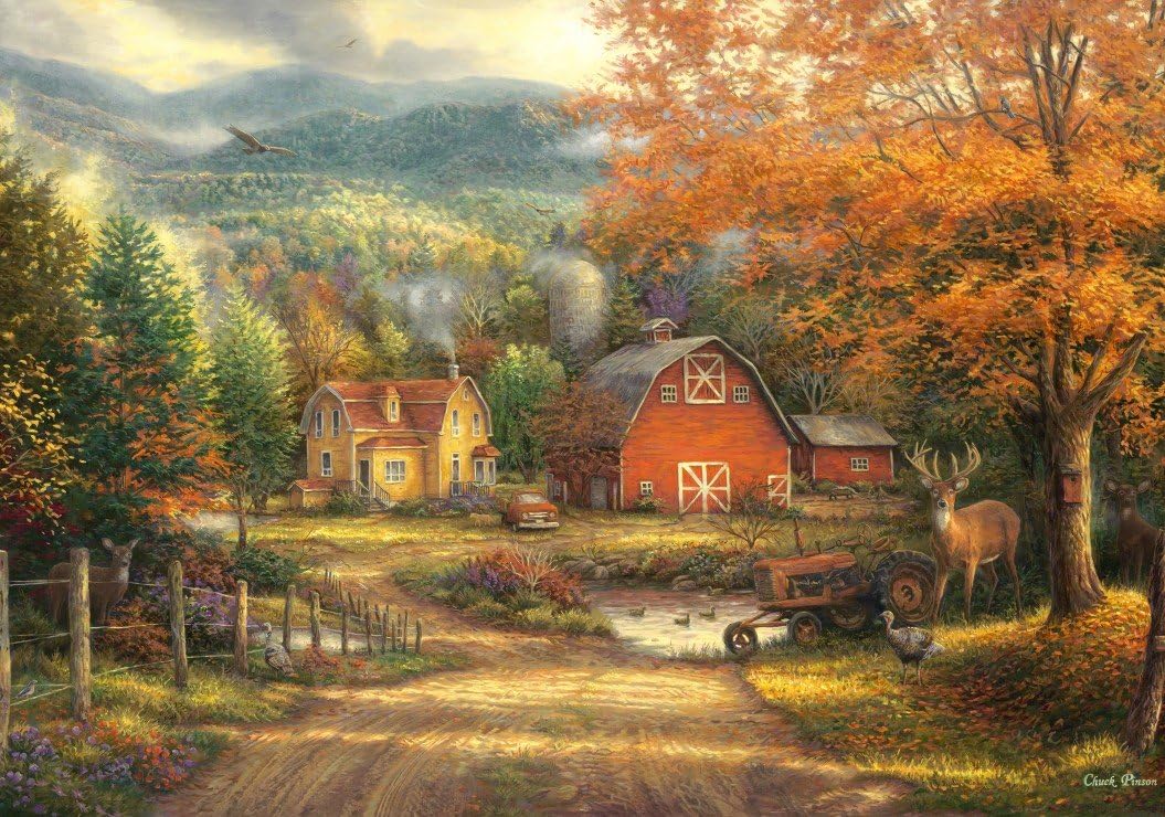 Grafika Jigsaw Puzzle 1000 pieces - Chuck Pinson - Country Roads Take Me Home