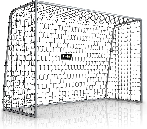 Racetex Fussballtore für Garten Kinder [WETTERFEST] - Fußballtor Kinder und Erwachsene mit stabilem Metallrahmen und Erdankern – Komfortabel aufzubauendes Fußball Tor