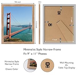 HEYTUYA 9x11 Picture Frame Rustic Brown for