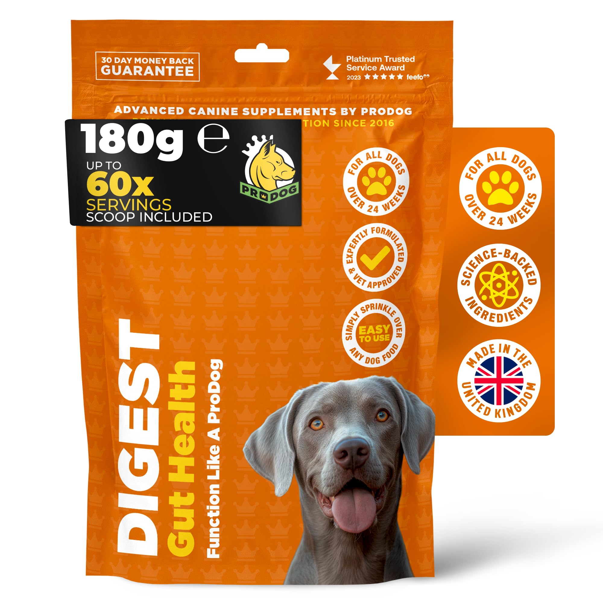 ProDog Digest Gut & Digestive Health with Prebiotics & Fibre Supplement (180 Gram)