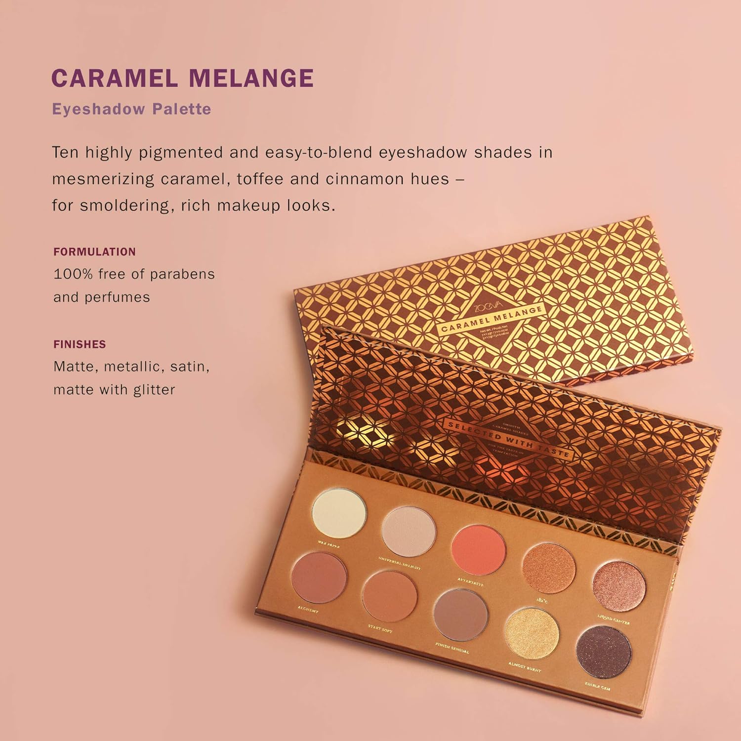 zoeva caramel melange highlighter palette