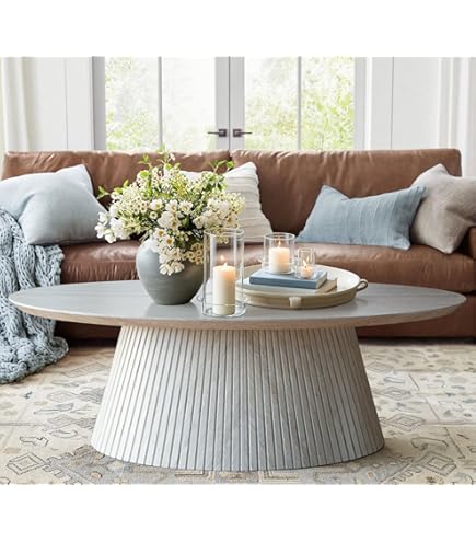 Amazon.com: Coffee Table,Living Room Teardrop-shapede Desk, Modern