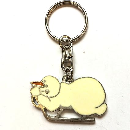 Bonhomme De Neige Luge Porte Cles Porte Cles En Etain Anglais Fait A La Main H Noel Amazon Fr Cuisine Maison