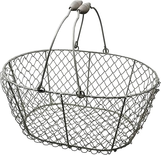 EggBaskets Wire Egg Basket, Chicken Egg Gathering Easter