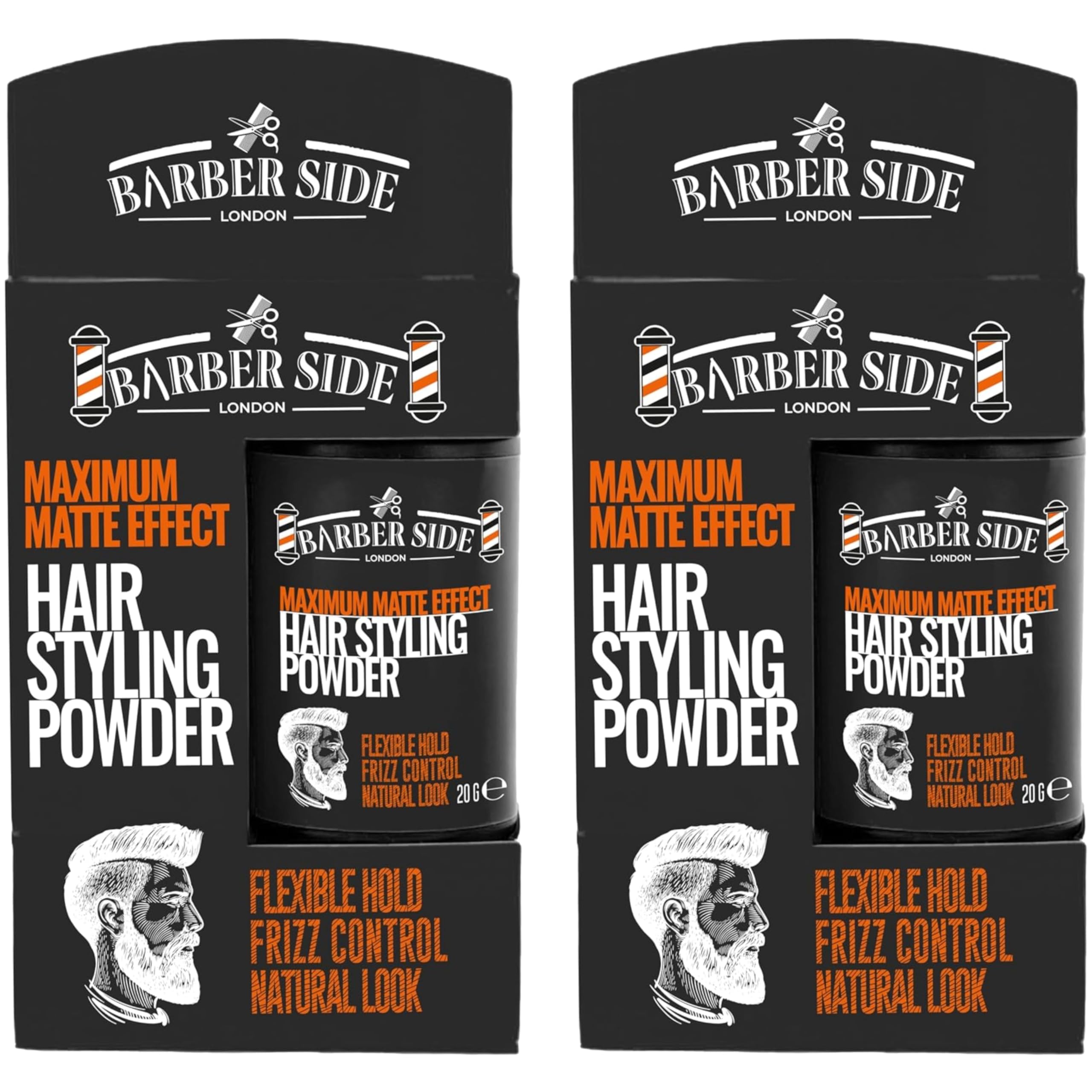 ican Barber Side London Volumizing Matte Effect Texturizing Hair Styling Powder 20g x 2
