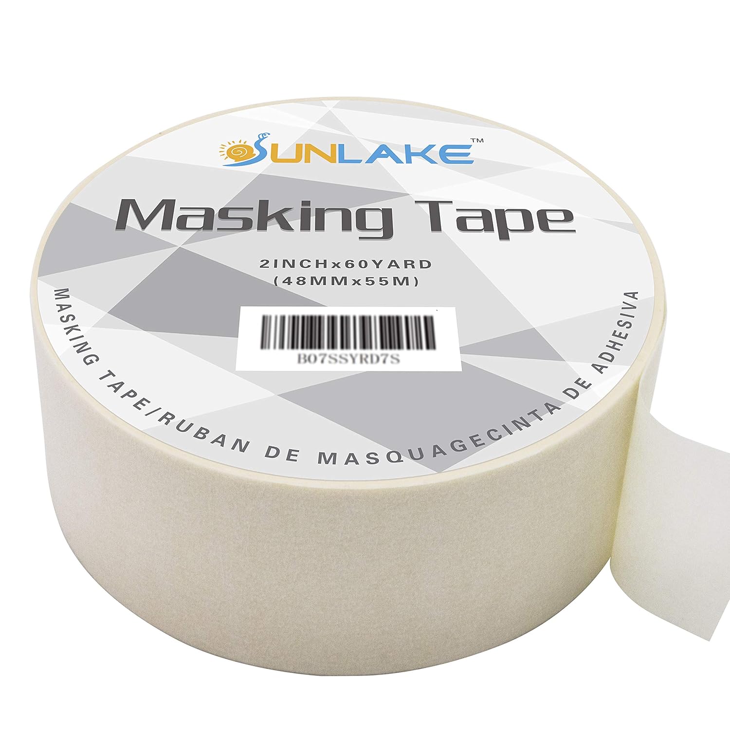 Premium Industrial Grade Masking Tape, 1.88"x 60yd, Multi-Purpose Tape Best for Decorating, Painting, Arts and Crafts (1.88"x60yd Pack of 1, White): Industrial & Scientific