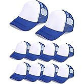 10 Pcs Sublimation Blank Trucker Hats Bulk Mesh Baseball Cap Polyester Mesh Trucker Hat for Men and Women