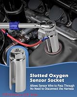 DAYUAN 5 pcs O2 Oxygen Sensor Socket Set Wrench Remover Tool Thread Chaser view 6